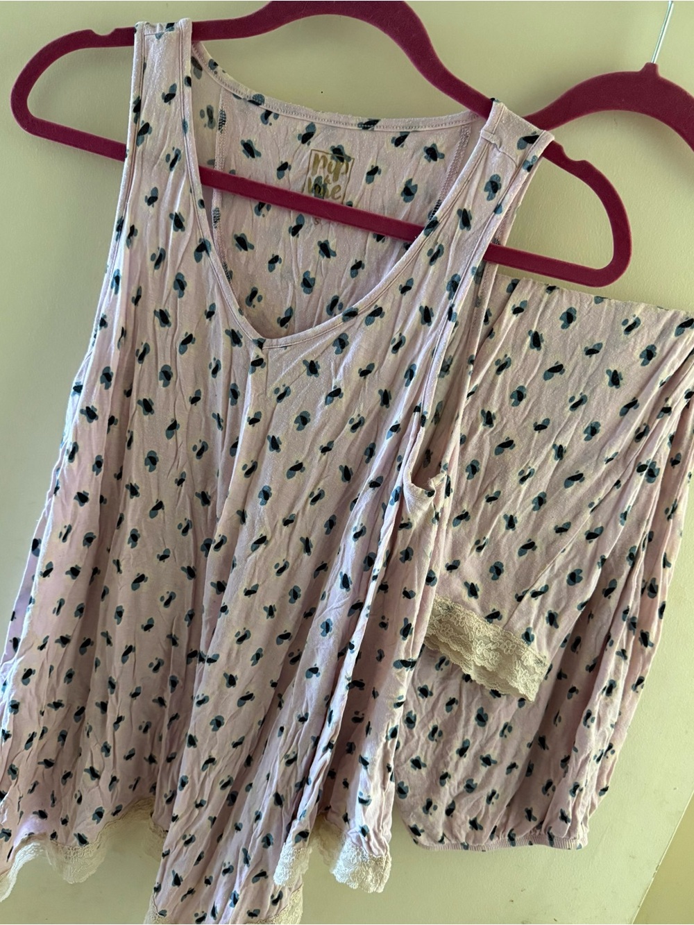 Pip & Vine Light Pink Floral Maternity Pajamas